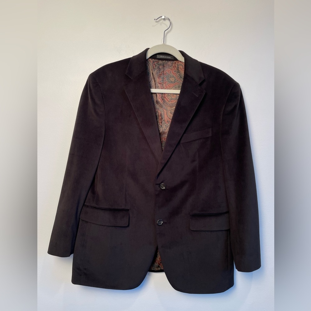 Lauren Ralph Lauren Blazer Men 38s Black Corduroy Sport Coat Soft like new
